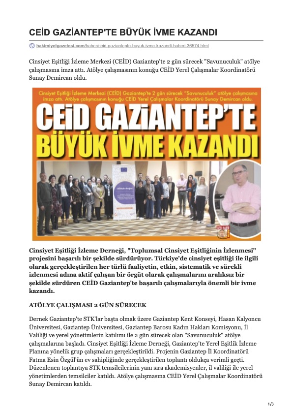 CEİD Gaziantep'te Büyük İvme Kazandı