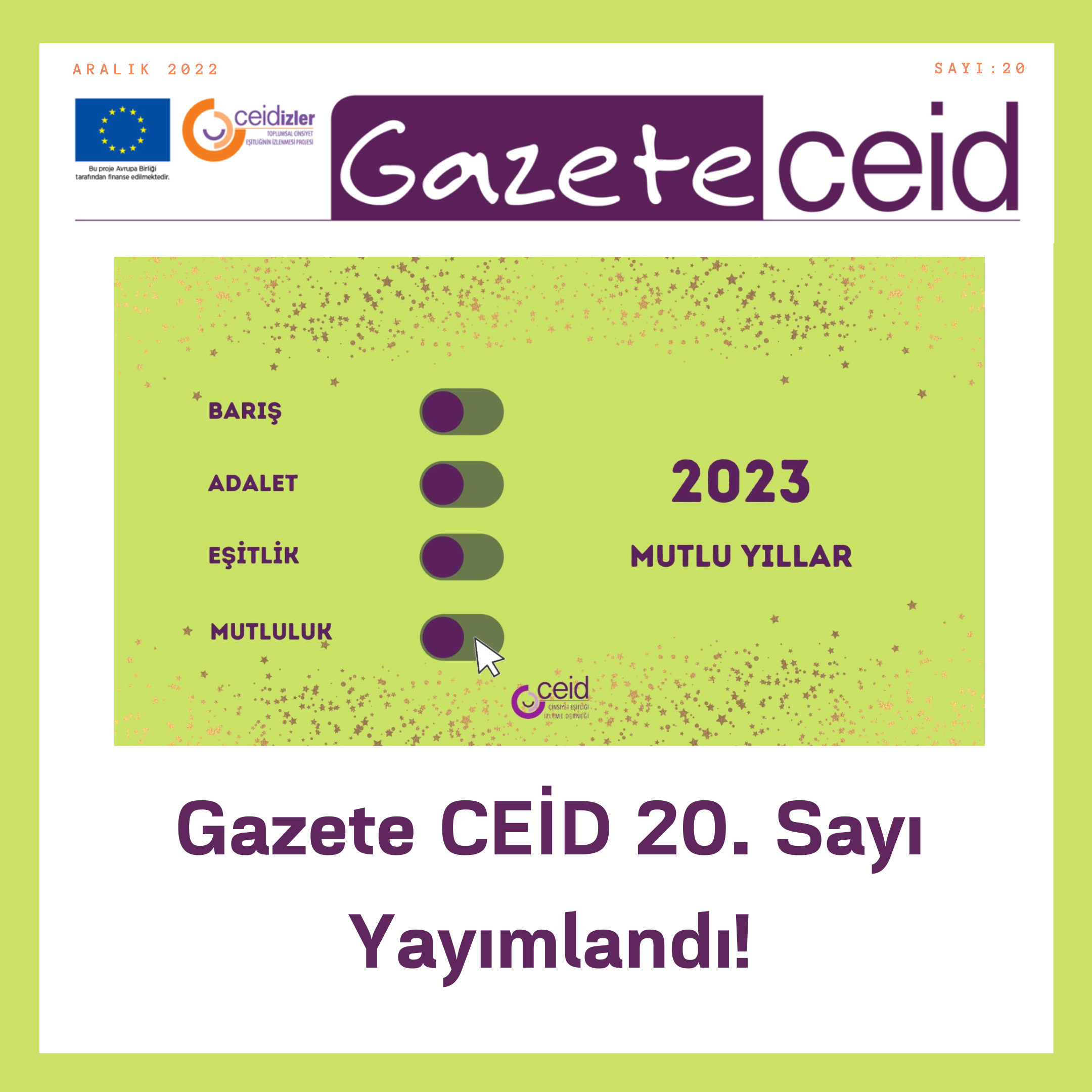 Gazete CEİD 20. Sayı