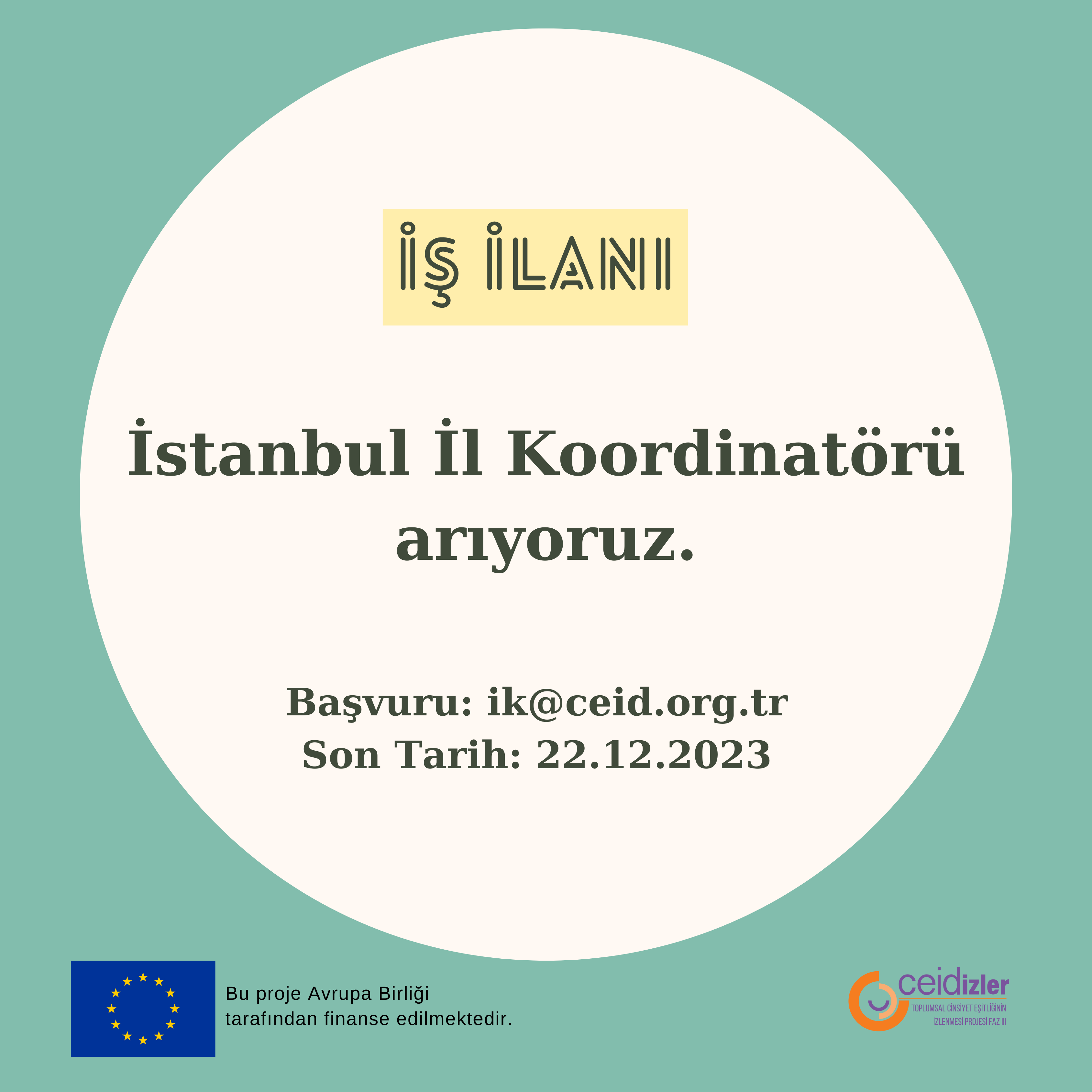 İş İlanı: İstanbul İl Koordinatörü