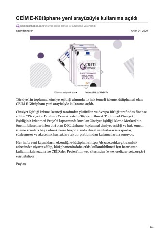 CEİM E-Kütüphane yeni arayüzüyle kullanıma açıldı