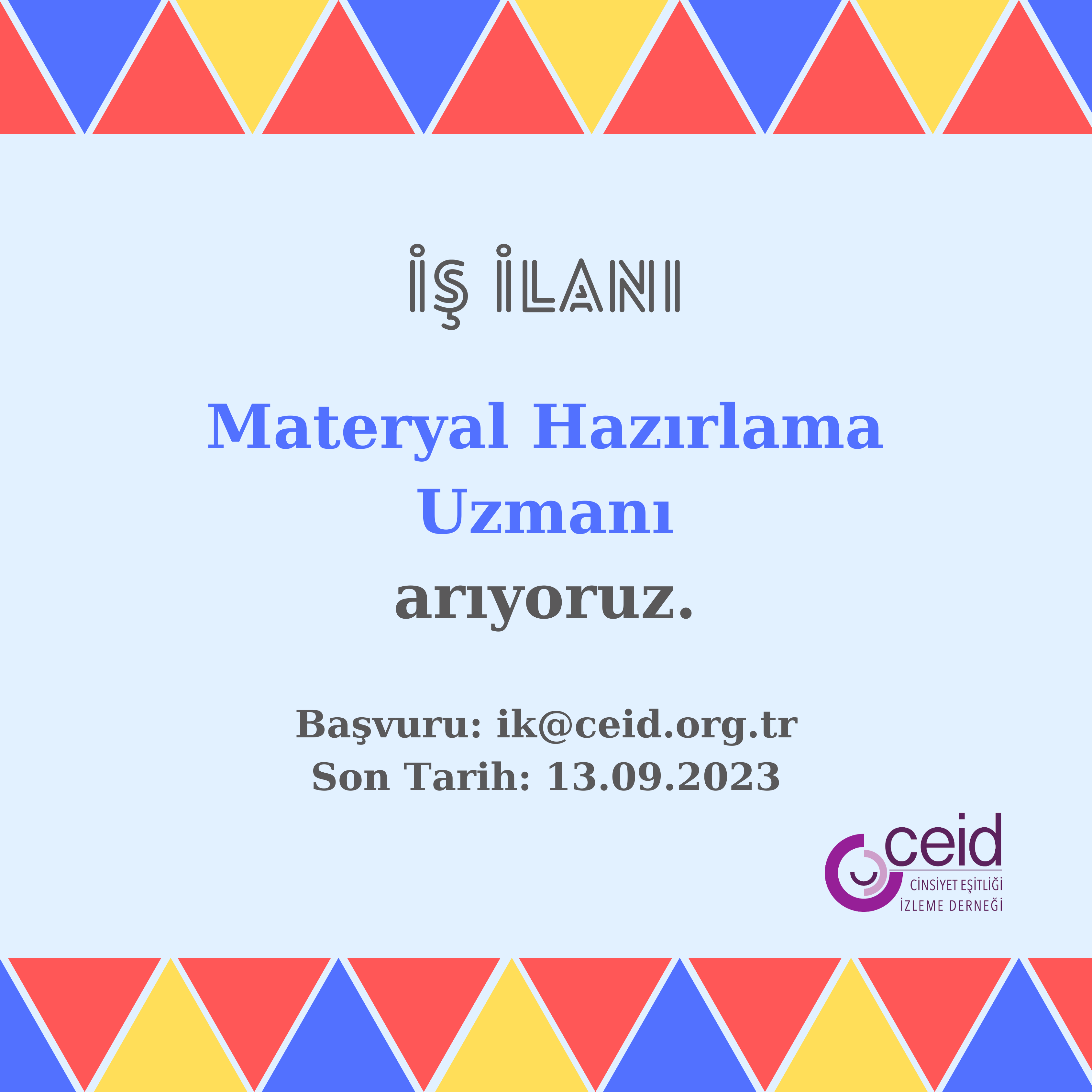 İş İlanı: Materyal Hazırlama Uzmanı
