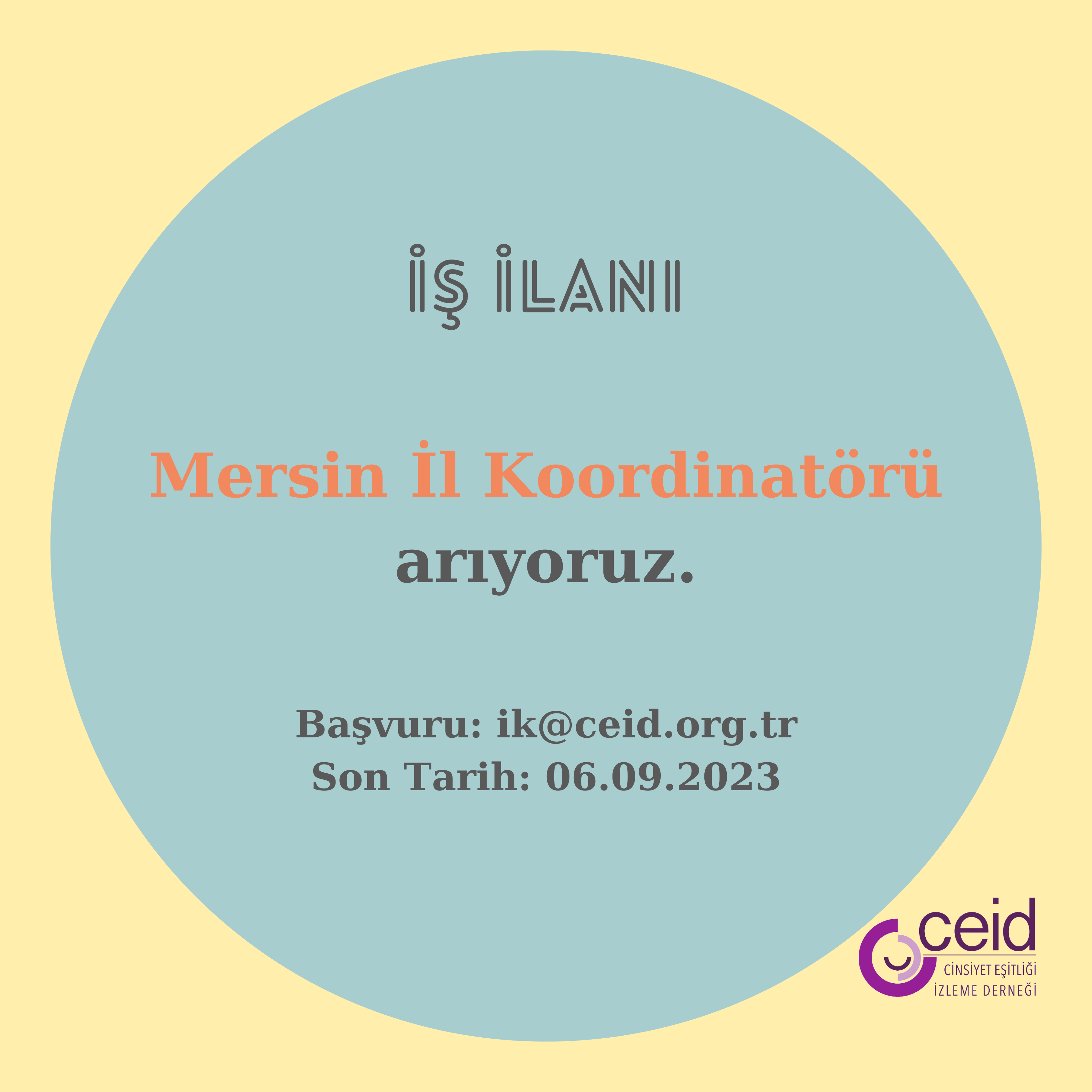 İş İlanı: Mersin İl Koordinatörü