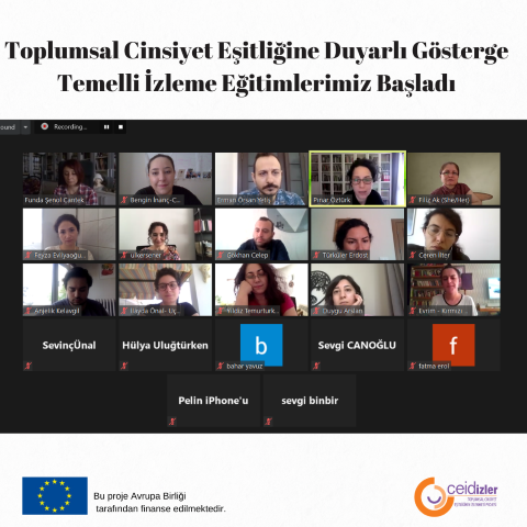 Toplumsal Cinsiyet Eşitliğine Duyarlı Gösterge Temelli İzleme Eğitimlerimiz Başladı